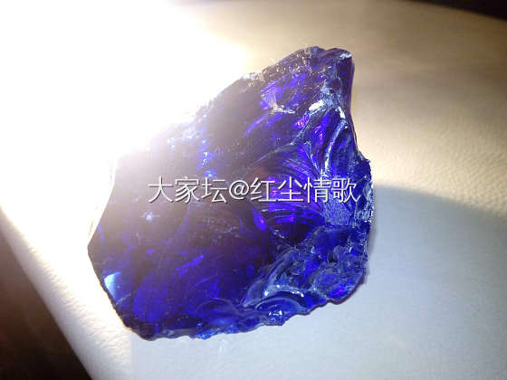 咱的藏品 珍贵的 蓝玻璃陨石