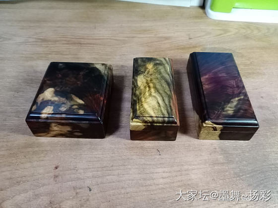 三套印章，盒子_酸枝木小叶紫檀