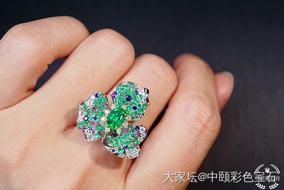 ##中颐天然祖母绿戒指##  0.69ct_戒指祖母绿名贵宝石