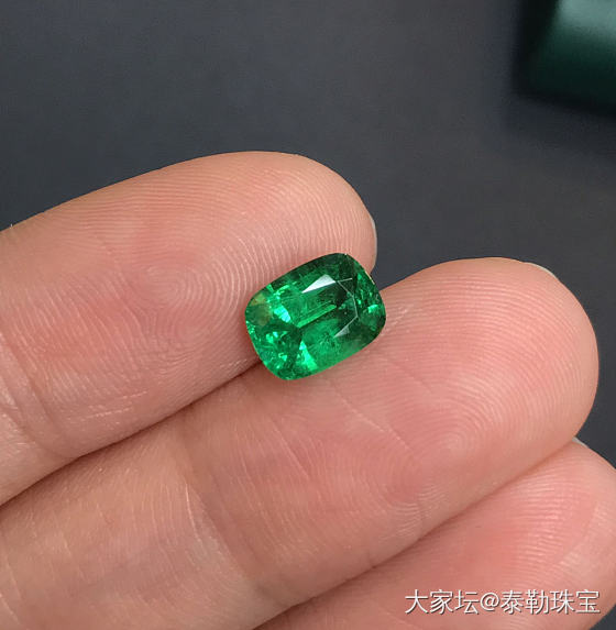 【泰勒彩宝】1.49ct祖母绿Vibrant green极品_祖母绿