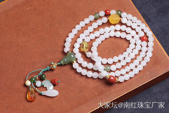 天然和田玉白玉DIY多圈手链项链_和田玉