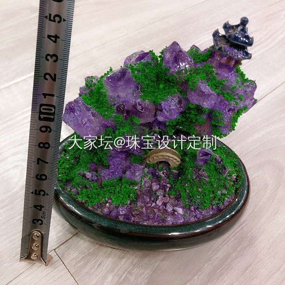 天然紫水晶盆栽摆件_摆件紫水晶