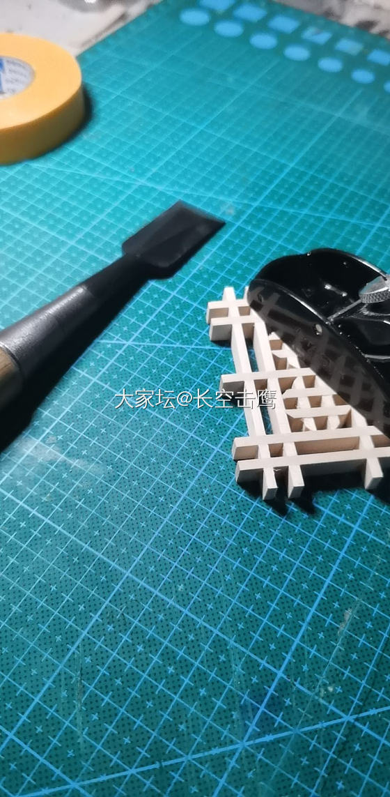 第一次用组子做了套茶杯垫_茶道