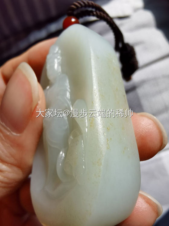 一块和田玉籽料观音牌_和田玉