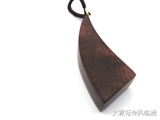 小叶紫檀嵌银挂件_文玩