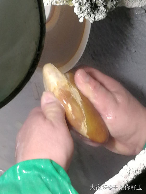记录25，几个大籽切料过程图………_和田玉