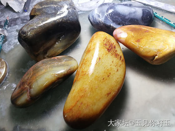 记录25，几个大籽切料过程图………_和田玉