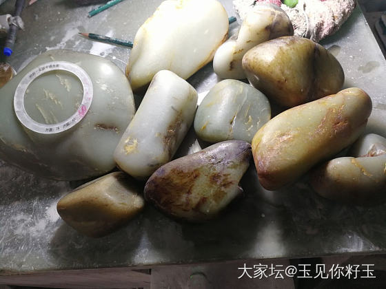 记录28，一些大籽切料过程图……_和田玉