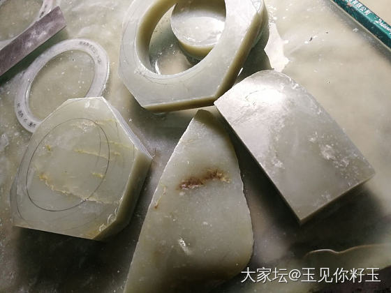 记录28，一些大籽切料过程图……_和田玉
