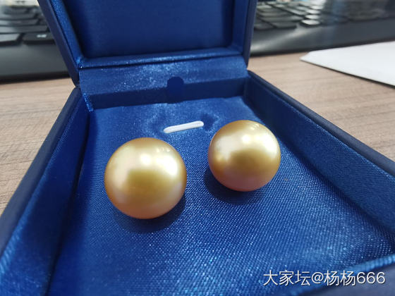 两颗微瑕金珠，入的值不？_珍珠