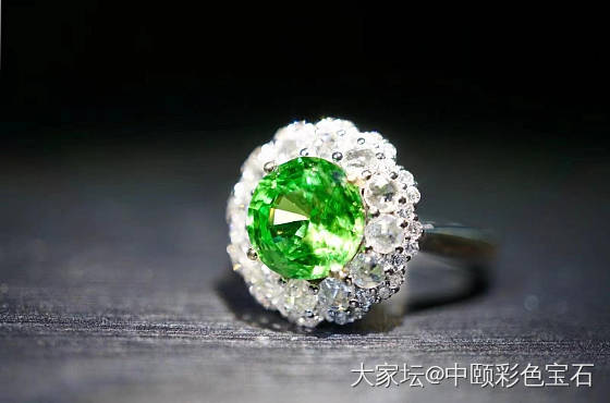 ##中颐天然沙弗莱戒指##  2.12ct_沙弗莱彩色宝石