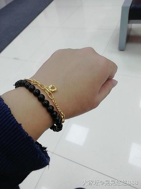新入了一条小金链子_手链金