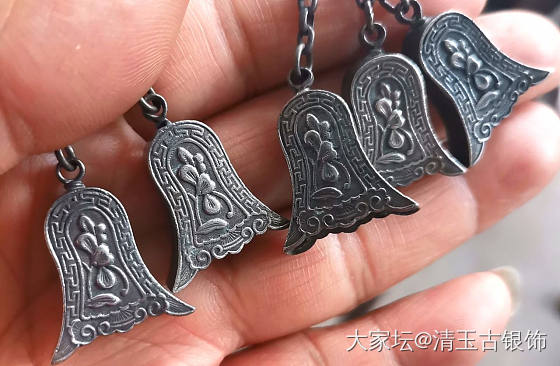 刚买的老银麒麟送子银锁_老银