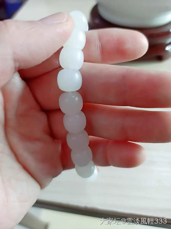 大家帮忙看看，能看到多少价位？1000以上吗？真是羊脂玉吗？_珠串和田玉