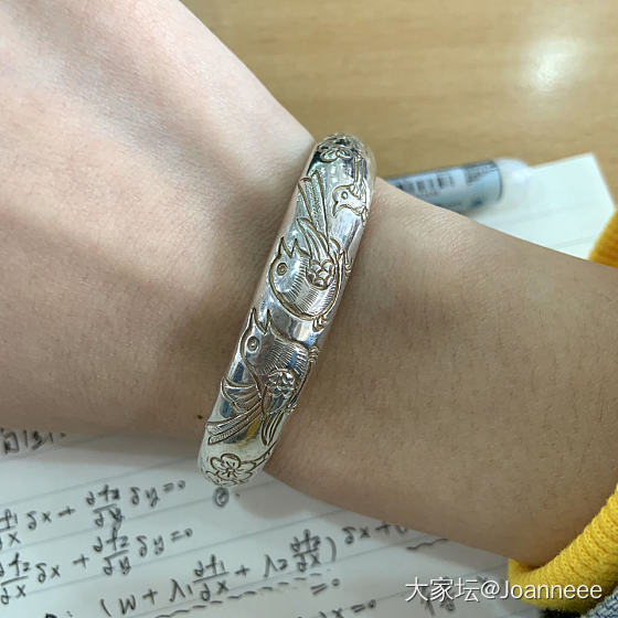 宝家喜鹊扁蒜～_手镯银