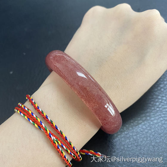 尼泊尔小银戒+草莓晶_草莓晶水晶戒指手镯银