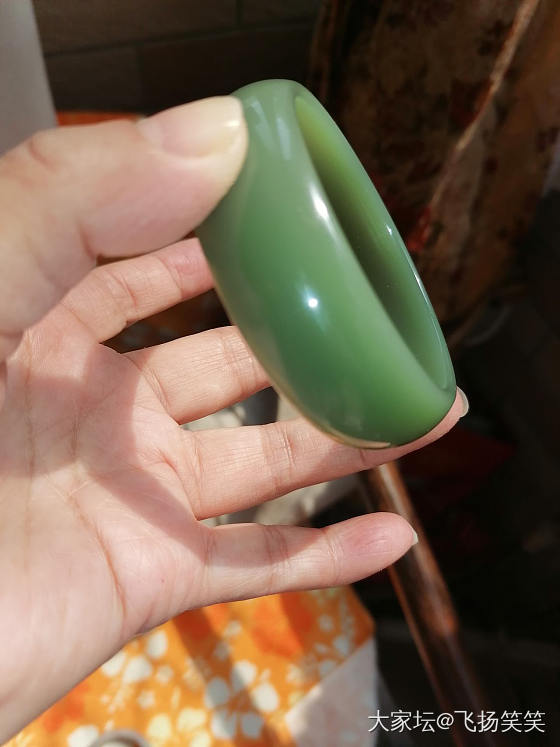 翻出一支以前买的碧玉手镯，算啥颜色？_手镯和田玉