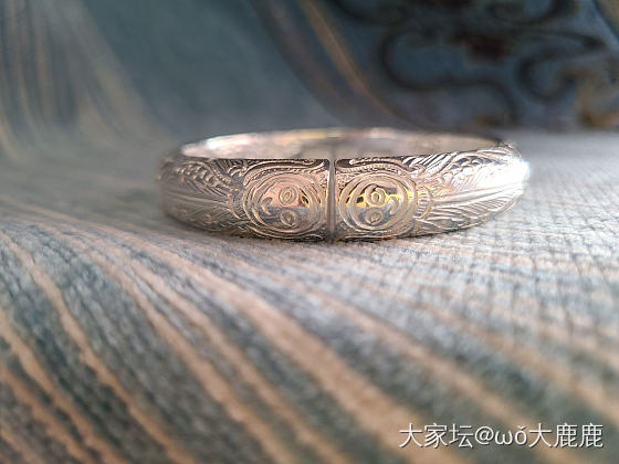 小贵人小人鱼双凤镯_手镯银