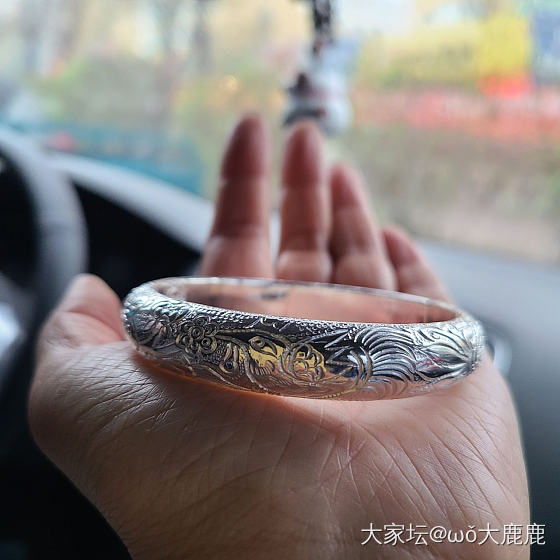 小贵人小人鱼双凤镯_手镯银