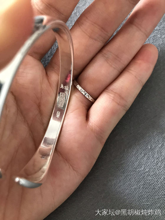 人生中第一个银镯子—张宝源双尖_手镯网店商家银