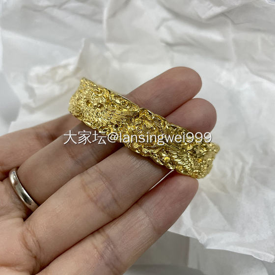 配错对的龙凤镯_手镯金工金