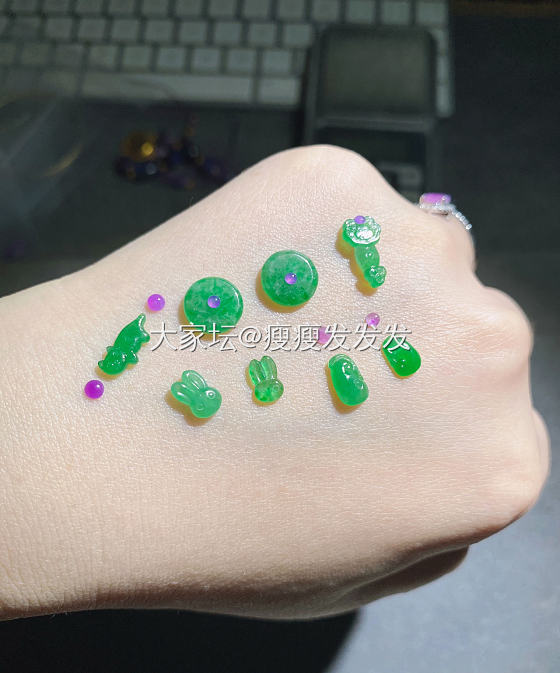 翡翠小雕件 舒俱来小雕件 绿绿小可爱 紫紫不魅眠～
