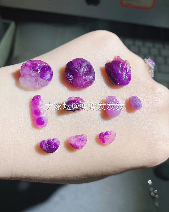 翡翠小雕件 舒俱来小雕件 绿绿小可爱 紫紫不魅眠～