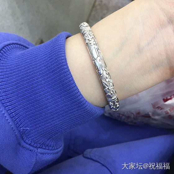 亲们秀秀今天的左手呗_手镯银