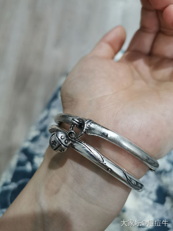 瓢虫🐞、竹子&鱼儿🐟、水草~灵动夏日_手镯银