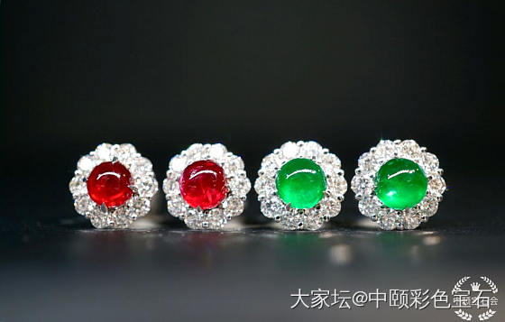 ##中颐天然红宝石耳钉##  蛋面红宝石_红宝石名贵宝石
