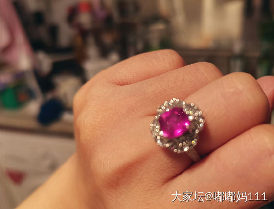 新收了个小粉红_彩色宝石戒指碧玺