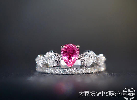 ##中颐vip定制欣赏##  天然粉色蓝宝石戒指_戒指蓝宝石名贵宝石