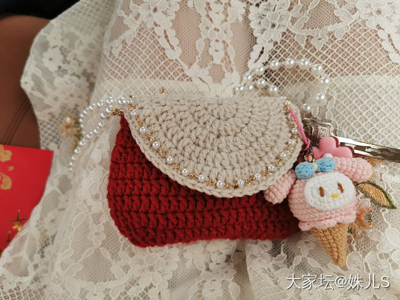 自己勾的小钱包_手工diy