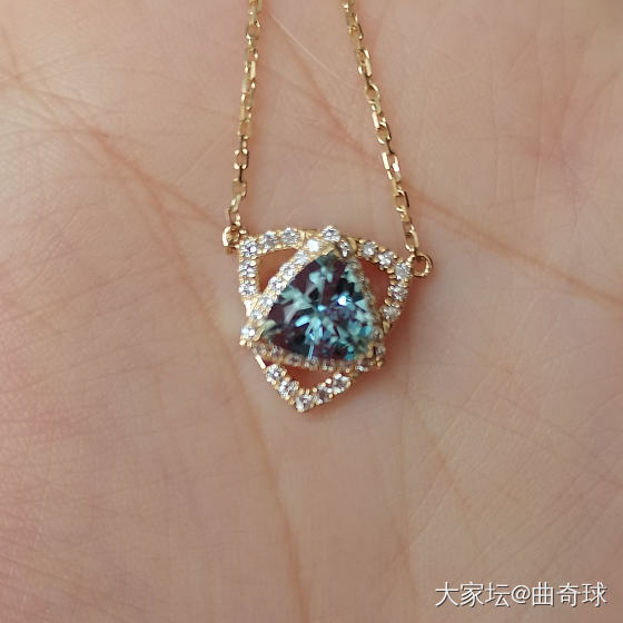 定制的海蓝宝项链回来啦_项链海蓝宝