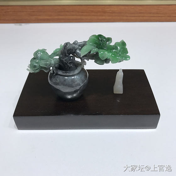 翡翠小摆件花篮、花篮控_摆件