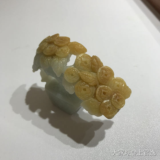 翡翠小摆件花篮、花篮控_摆件