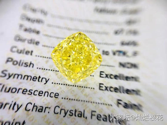 预售一颗超精品3卡浓彩黄钻👇
GIA 3.06Ct   FIY    Si1  ..._彩钻