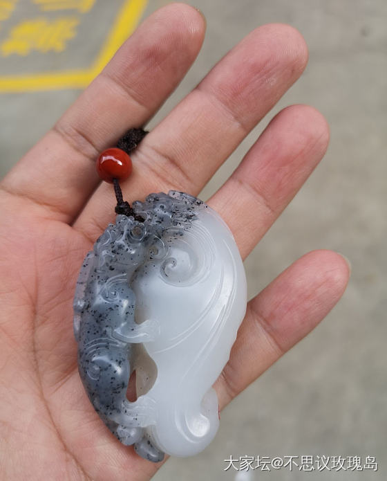 求问料子产地，有同好见过类似的么？黑山青花料？_和田玉
