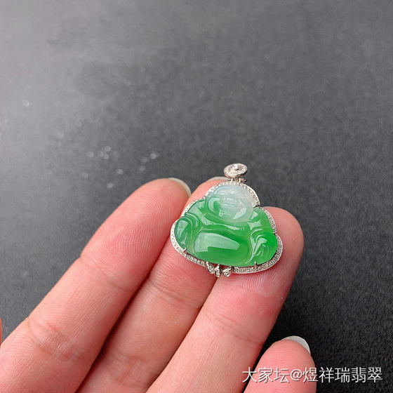 16年买的两个18k金的小佛公_翡翠