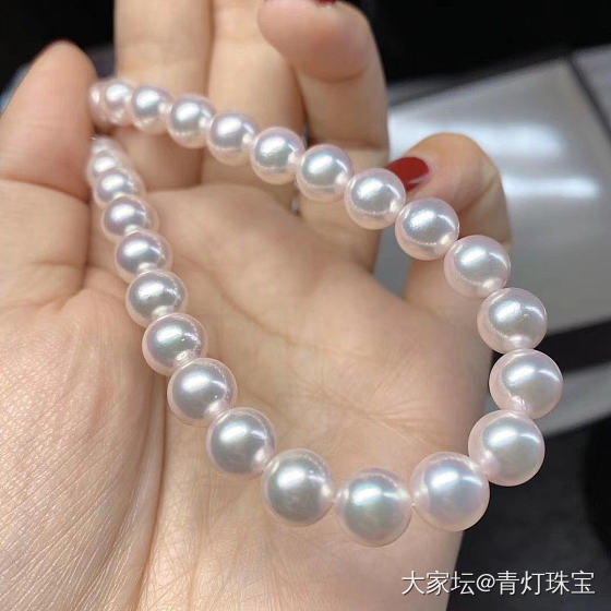 我也来晒晒我的日本akoya珍珠项链_珍珠