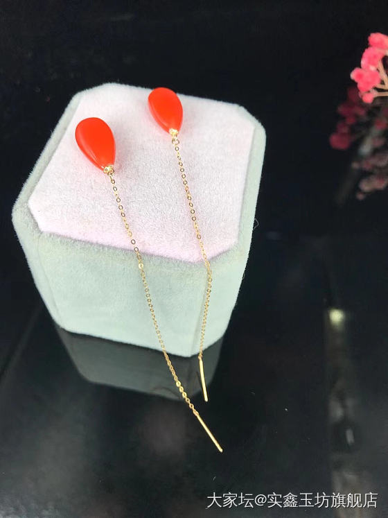 耳环_玉髓玛瑙