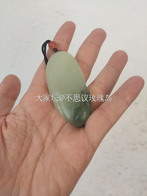和田玉 翠青籽 籽料带翠_和田玉