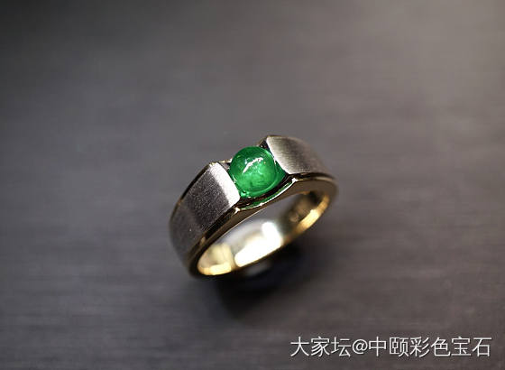 ##中颐天然赞比亚祖母绿戒指##  0.63ct_祖母绿名贵宝石