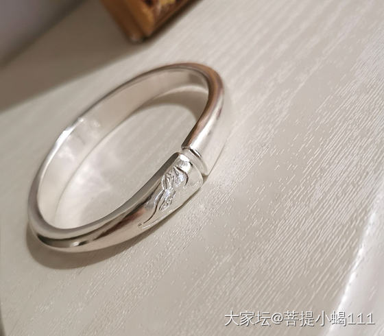小狐狸和镂空花镯_银