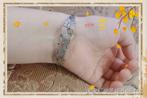 小狐狸和镂空花镯_银
