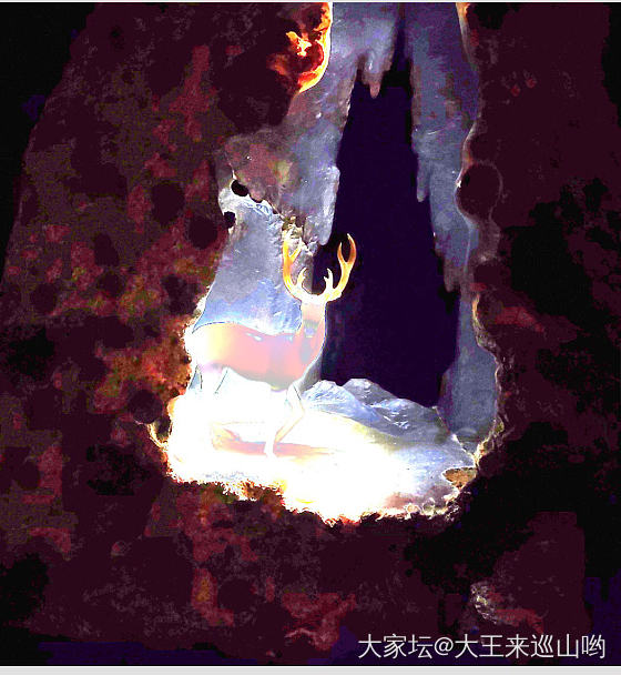 绝美的鹿_镶嵌玉髓玛瑙