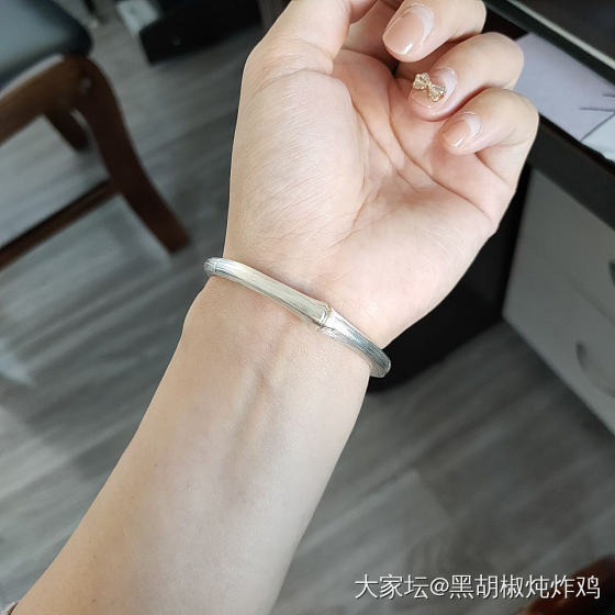 今天戴的小克重，秀一下_手镯银