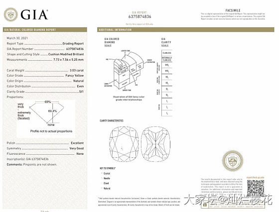 垫形 3.03 FY SI1 EX VG Ｎ GIA
超强火彩，颜色纯正，切割非..._异形钻彩钻