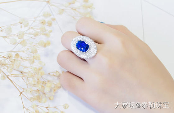 【泰勒彩宝】5ct无烧皇家蓝戒指设计款_戒指蓝宝石