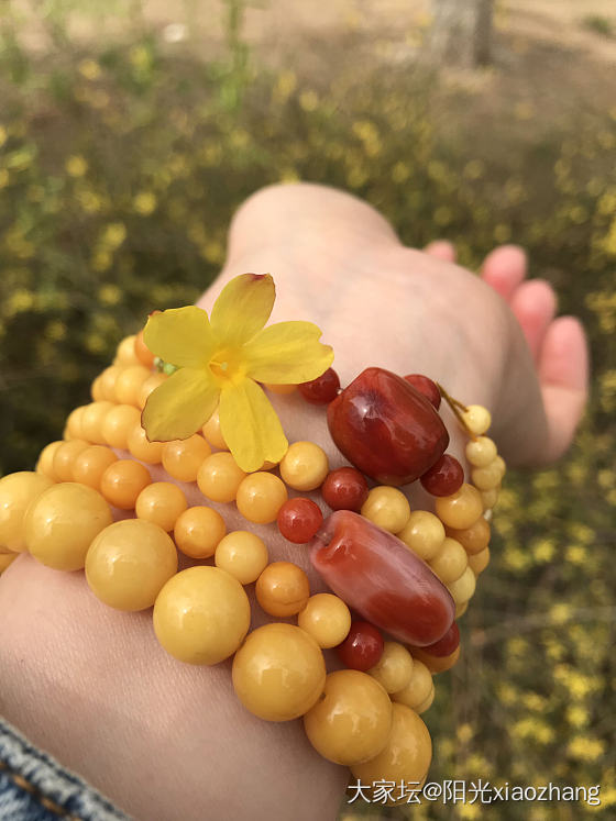 爱心蜜蜡❤️_吊坠手链蜜蜡琥珀蜜蜡